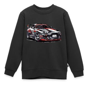 Drift King Eleganz - Kinder Premium Organic Sweatshirt - Schwarz - Vorne - AI Model Kid Female (0cm)