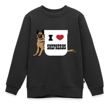 Chiens Chiens Amateurs de chiens Propriétaires de chiens - Sweat Premium enfant bio - noir - Devant - AI Model Kid Female (0cm)