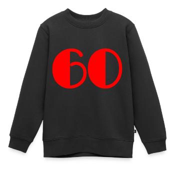 60. 60 JAHRE. 60-JÄHRIGES JUBILÄUM. GEBURTSTAG 60 JAHRE. - Kinder Premium Organic Sweatshirt - Schwarz - Vorne - AI Model Kid Female (0cm)
