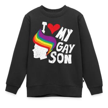 Gay Homosexuell Schwul Lespisch LGBT - Kinder Premium Organic Sweatshirt - Schwarz - Vorne - AI Model Kid Female (0cm)