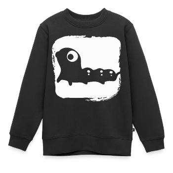 lustige Raupe - Naturschutz - Klima - Kinder Premium Organic Sweatshirt - Schwarz - Vorne - AI Model Kid Female (0cm)