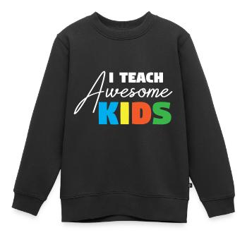 Lehrer Lehrerin Grundschullehrer Schule Lehramt - Kinder Premium Organic Sweatshirt - Schwarz - Vorne - AI Model Kid Female (0cm)