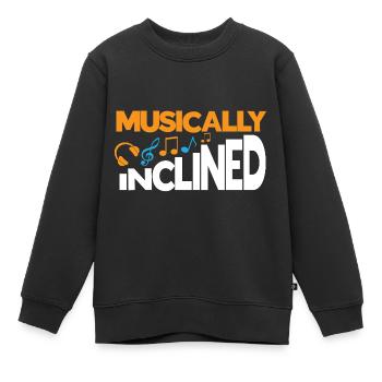 Musiker Musik Rhythmus Notenschlüssel - Kinder Premium Organic Sweatshirt - Schwarz - Vorne - AI Model Kid Female (0cm)