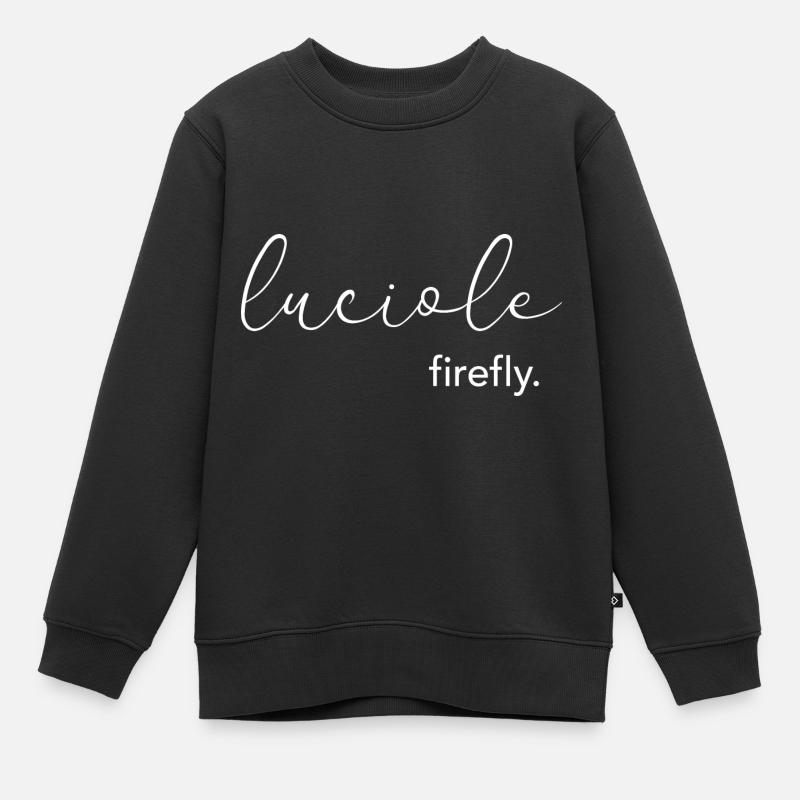 Luciole - Sweat Premium enfant bio - noir