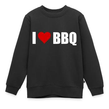 BBQ - Kinder Premium Organic Sweatshirt - Schwarz - Vorne - AI Model Kid Female (0cm)