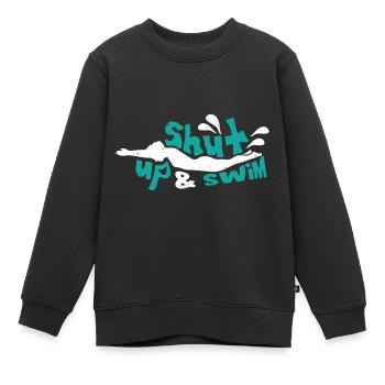 Nageurs Natation 50 mètres piste Brasse - Sweat Premium enfant bio - noir - Devant - AI Model Kid Female (0cm)