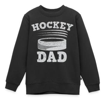 Eishockey Schlittschuhe Puck Hockey - Kinder Premium Organic Sweatshirt - Schwarz - Vorne - AI Model Kid Female (0cm)