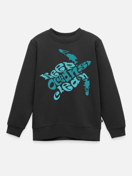 plongée sous marine Gardez les océans propres - Sweat Premium enfant bio - noir