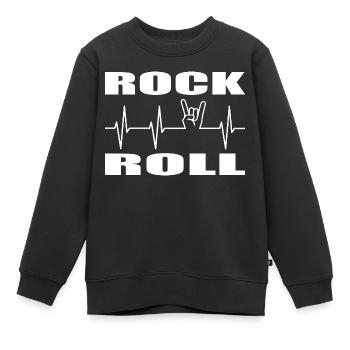 Rock - Kinder Premium Organic Sweatshirt - Schwarz - Vorne - AI Model Kid Female (0cm)