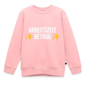 Arbeitszeitbetrug - Deutsche Memes - Kinder Premium Organic Sweatshirt - Rosa - Vorne - AI Model Kid Female (0cm)