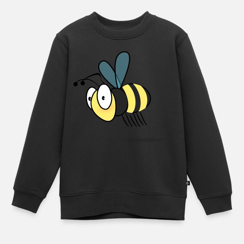 Honigbiene - Kinder Premium Organic Sweatshirt - Schwarz