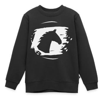 Cheval Étalon Ross Mare Sport équestre - Sweat Premium enfant bio - noir - Devant - AI Model Kid Female (0cm)