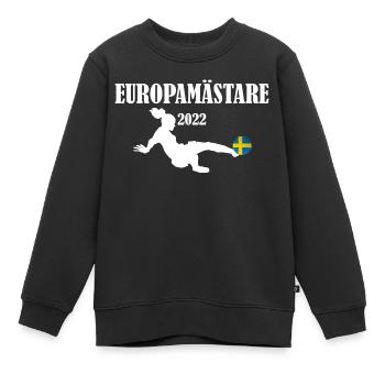 Europamästare | Europameister Frauenfußball Frauen - Kinder Premium Organic Sweatshirt - Schwarz - Vorne - AI Model Kid Female (0cm)