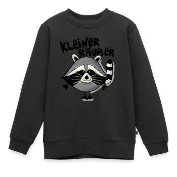 Waschbär Räuber - Kinder Premium Organic Sweatshirt - Schwarz - Vorne - AI Model Kid Female (0cm)