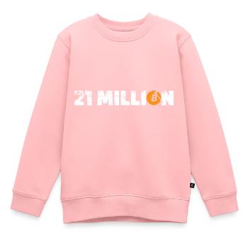 21 Million Bitcoin Kryptowährung - Kinder Premium Organic Sweatshirt - Rosa - Vorne - AI Model Kid Female (0cm)