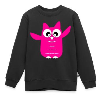 Eule owl - Kinder Premium Organic Sweatshirt - Schwarz - Vorne - AI Model Kid Female (0cm)