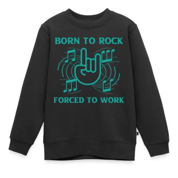 Rock Rocker Rockmusik Musiker - Kinder Premium Organic Sweatshirt - Schwarz - Vorne - AI Model Kid Female (0cm)