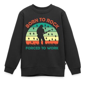 Rock Rocker Rockmusik Musiker - Kinder Premium Organic Sweatshirt - Schwarz - Vorne - AI Model Kid Female (0cm)
