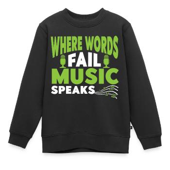 Musiker Musik Rhythmus Notenschlüssel - Kinder Premium Organic Sweatshirt - Schwarz - Vorne - AI Model Kid Female (0cm)