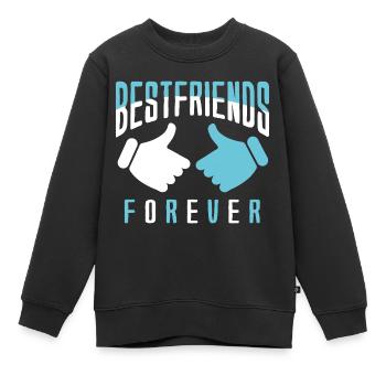 Meilleurs amis Meilleurs bourgeons Meilleur ami - Sweat Premium enfant bio - noir - Devant - AI Model Kid Female (0cm)