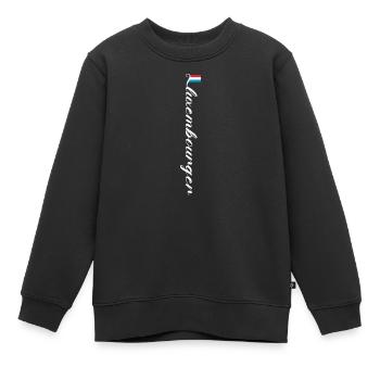 Luxembourg - Sweat Premium enfant bio - noir - Devant - AI Model Kid Female (0cm)
