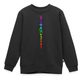 Kornkreis, Aufstiegsplan Erde, Alton Barnes GB - Kinder Premium Organic Sweatshirt - Schwarz - Vorne - AI Model Kid Female (0cm)