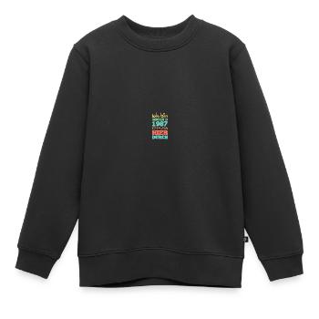 1987 - Kinder Premium Organic Sweatshirt - Schwarz - Vorne - AI Model Kid Female (0cm)
