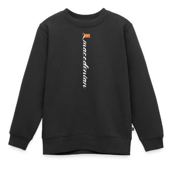 Macédoine - Sweat Premium enfant bio - noir - Devant - AI Model Kid Female (0cm)