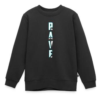 Rave - Kinder Premium Organic Sweatshirt - Schwarz - Vorne - AI Model Kid Female (0cm)