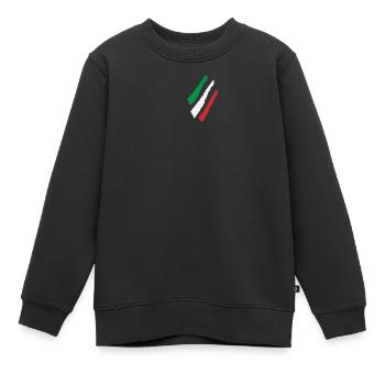 Drapeau italien - Sweat Premium enfant bio - noir - Devant - AI Model Kid Female (0cm)