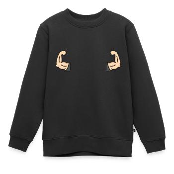 J'aime les méchants - Sweat Premium enfant bio - noir - Devant - AI Model Kid Female (0cm)