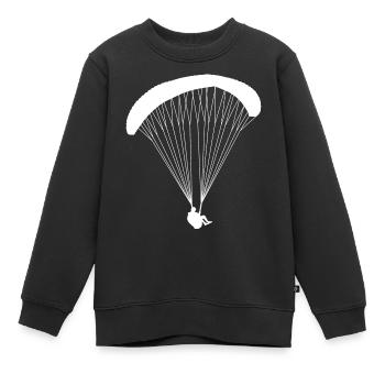 Gleitschirm - Kinder Premium Organic Sweatshirt - Schwarz - Vorne - AI Model Kid Female (0cm)