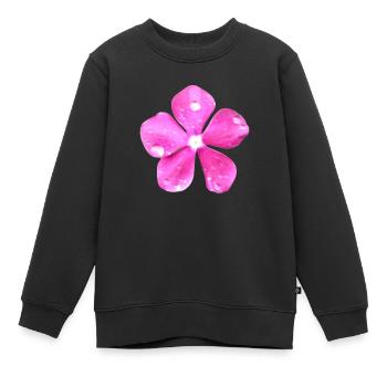 Hippie fleur - Sweat Premium enfant bio - noir - Devant - AI Model Kid Female (0cm)