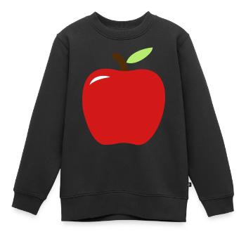pomme - Sweat Premium enfant bio - noir - Devant - AI Model Kid Female (0cm)