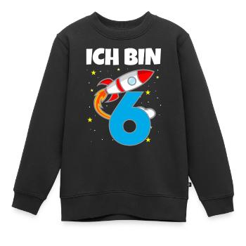6. Geburtstag Astronaut 6 Jahre Jungen Geschenk - Kinder Premium Organic Sweatshirt - Schwarz - Vorne - AI Model Kid Female (0cm)