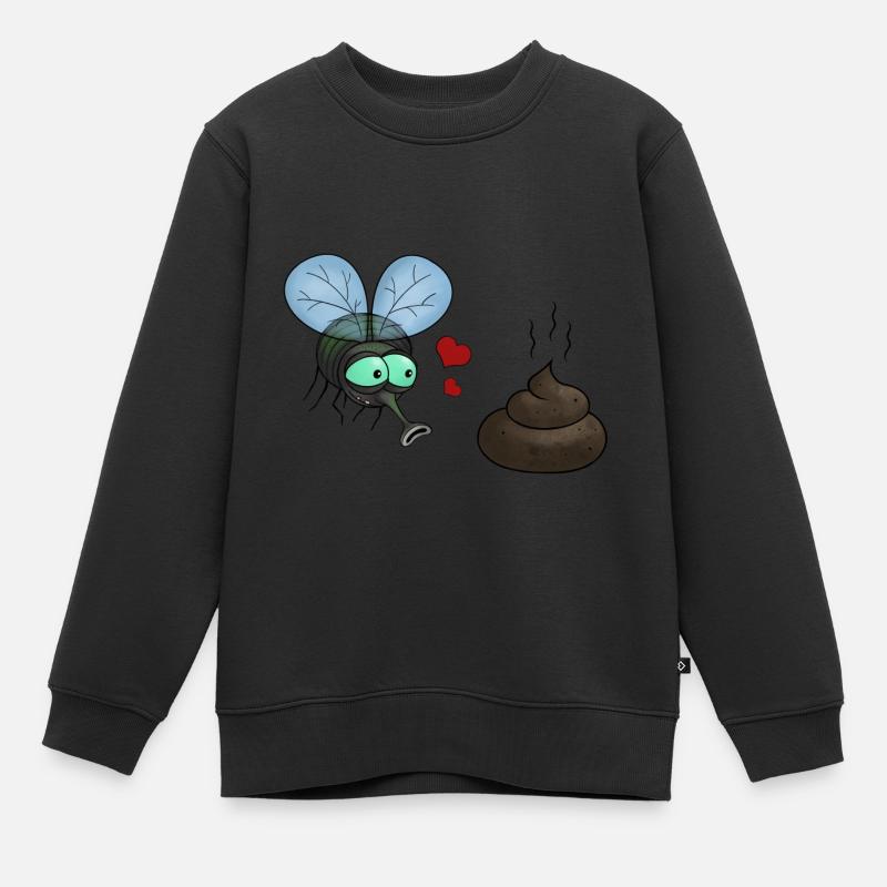 Amour de caca de mouche - Sweat Premium enfant bio - noir