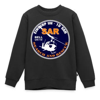 SAR20BELLGREY - Kinder Premium Organic Sweatshirt - Schwarz - Vorne - AI Model Kid Female (0cm)