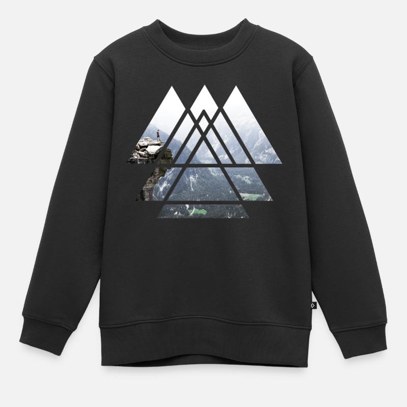 Mountain Explore - Kids Premium Organic Sweatshirt - black