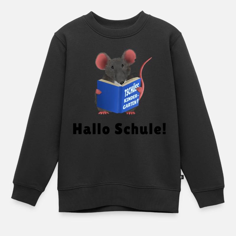 Tschüss Kindergarten - Hallo Schule - Kinder Premium Organic Sweatshirt - Schwarz