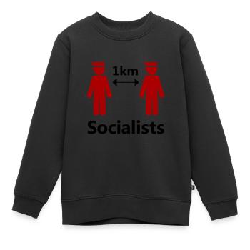 Sozialist - Kinder Premium Organic Sweatshirt - Schwarz - Vorne - AI Model Kid Female (0cm)