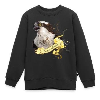 Fischadler - Kinder Premium Organic Sweatshirt - Schwarz - Vorne - AI Model Kid Female (0cm)