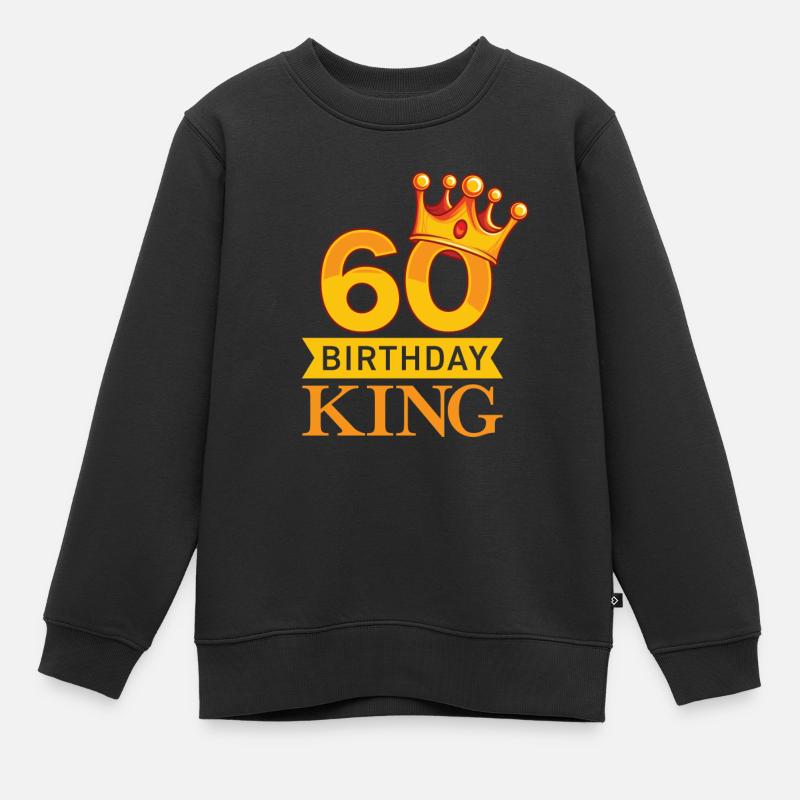 60 anni di compleanno re - Felpa Premium bambino bio - nero