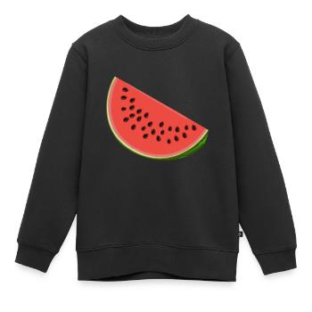 Watermelon with seeds - Kids Premium Organic Sweatshirt - black - Front - AI Model Kid Female (0cm)