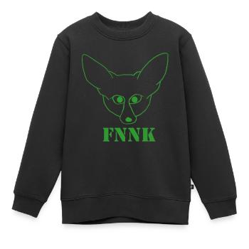 FNNK grün - Kinder Premium Organic Sweatshirt - Schwarz - Vorne - AI Model Kid Female (0cm)