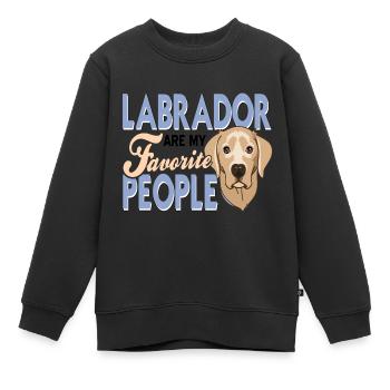 Labrador - Kids Premium Organic Sweatshirt - black - Front - AI Model Kid Female (0cm)