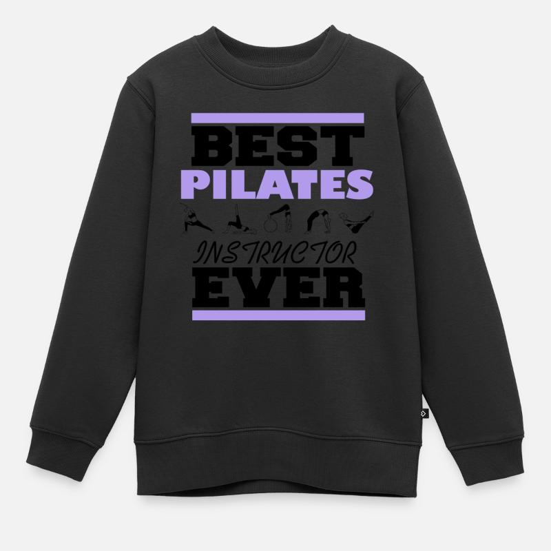Pilates - Kinder Premium Organic Sweatshirt - Schwarz