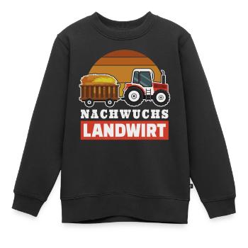 NACHWUCHS LANDWIRT TRAKTOR KINDER BUBEN GESCHENK - Kinder Premium Organic Sweatshirt - Schwarz - Vorne - AI Model Kid Female (0cm)
