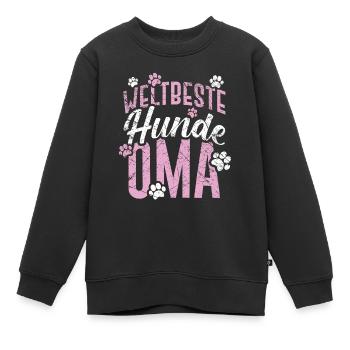 Hundebesitzer Weltbeste Hunde Oma Hundebesitzer - Kinder Premium Organic Sweatshirt - Schwarz - Vorne - AI Model Kid Female (0cm)
