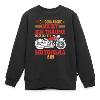 Lustiger Schnarch Spruch gegen lautes Schnarchen - Kinder Premium Organic Sweatshirt - Schwarz - Vorne - AI Model Kid Female (0cm)