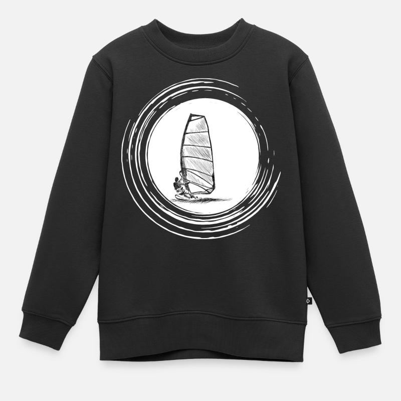 Windsurfen - Kinder Premium Organic Sweatshirt - Schwarz